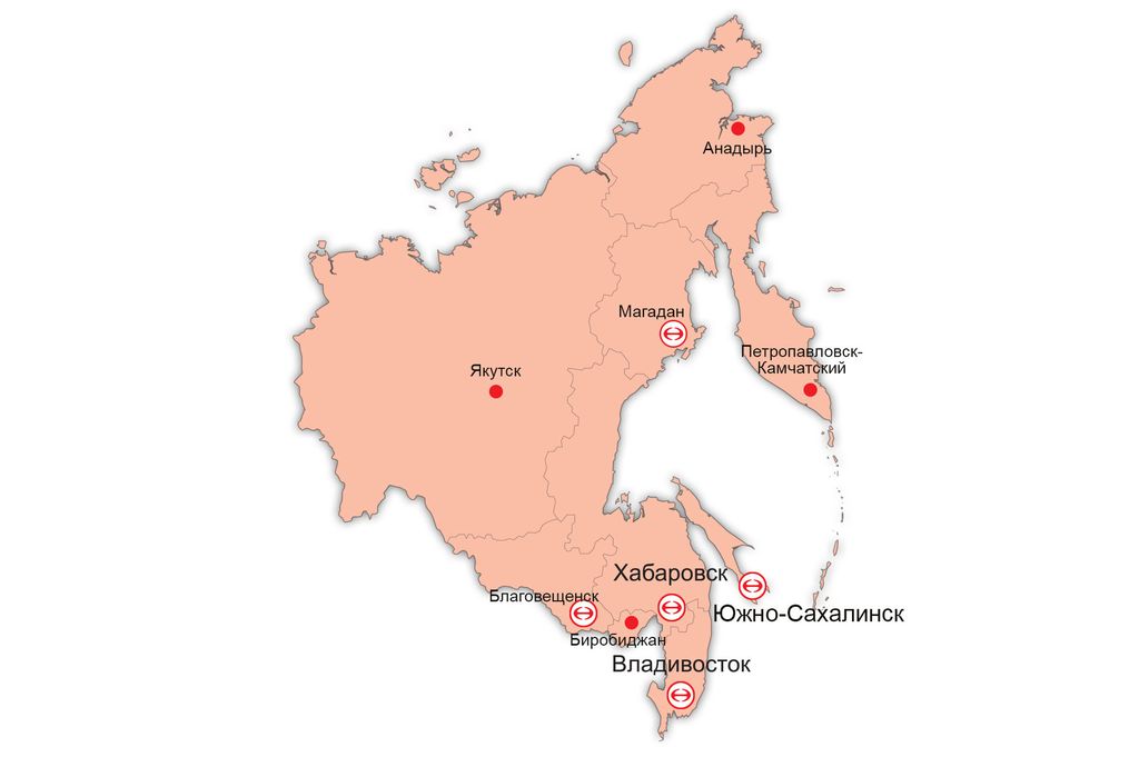 Выберите город расположенный на дальнем востоке. Дальневосточный федеральный округ на карте России с городами. Контурная карта Дальневосточного округа.